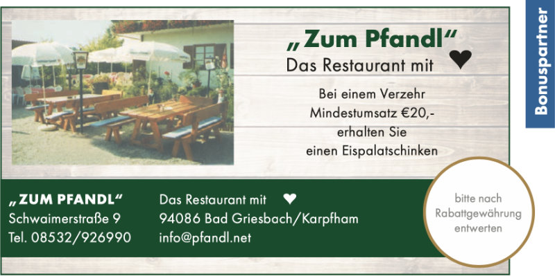 zum pfandl bonuspartner